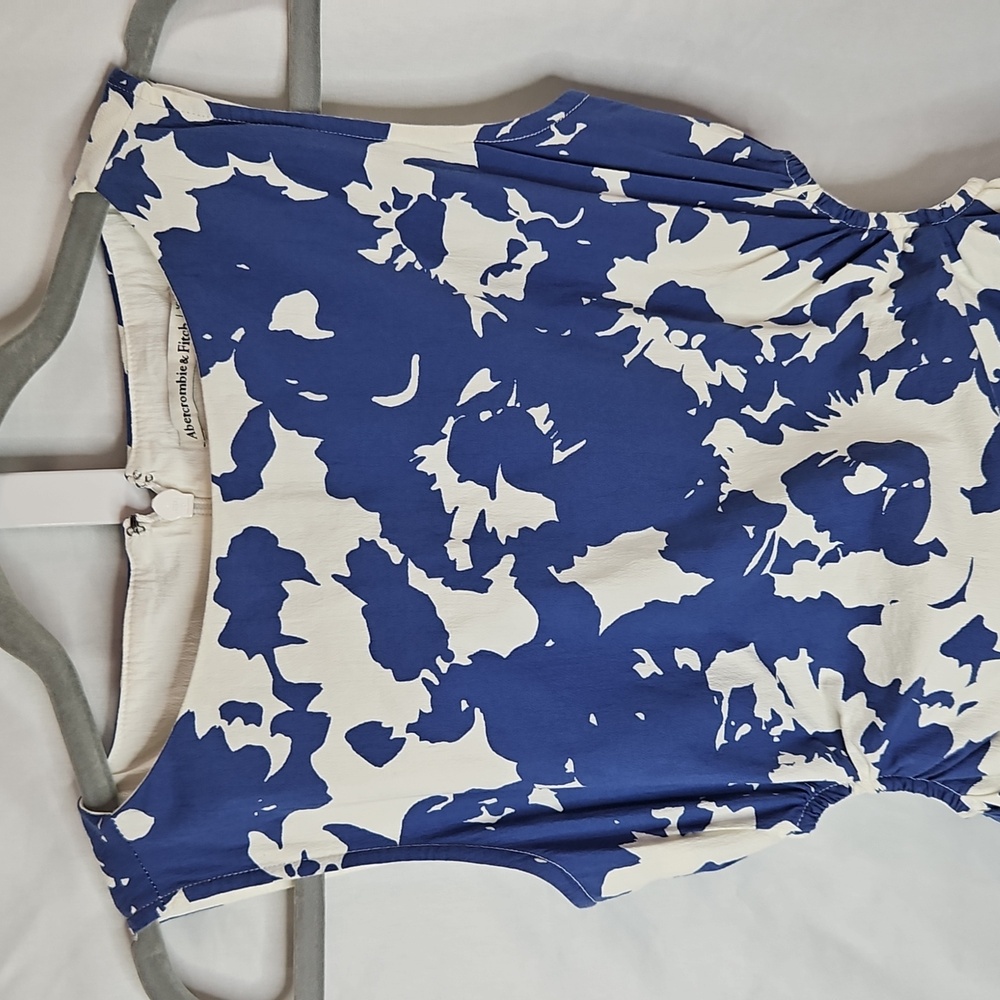 Abercrombie & Fitch Blue & White Cutout Midi Dress Size XXS - Picture 7 of 8